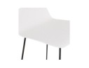 Tabouret snack mi-hauteur BABYLOS MINI blanc avec pieds en métal noir
