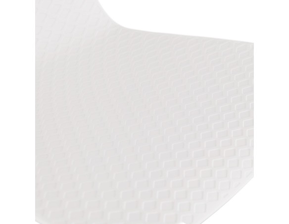 Tabouret snack mi-hauteur BABYLOS MINI blanc avec pieds en métal noir