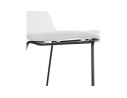 Tabouret snack mi-hauteur BABYLOS MINI blanc avec pieds en métal noir