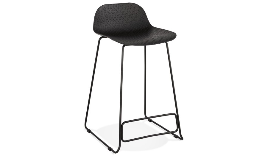 BS02120BLBL 5420072058634 Tabouret snack mi-hauteur BABYLOS MINI noir design