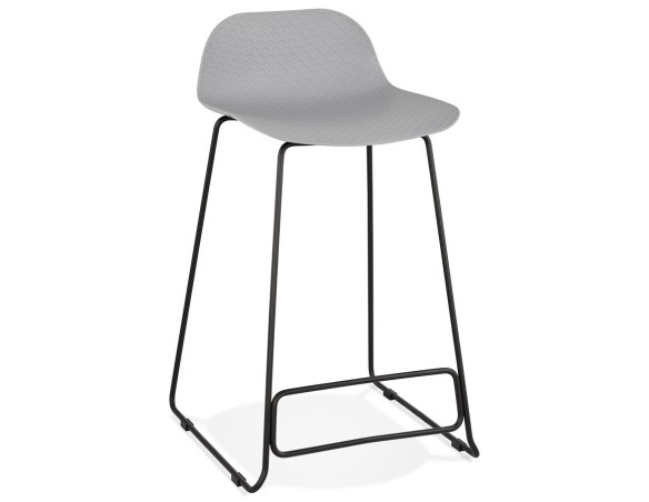 BS02130GRBL 5420072058658 Tabouret snack mi-hauteur BABYLOS MINI gris avec pieds en métal noir