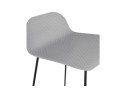 Tabouret snack mi-hauteur BABYLOS MINI gris avec pieds en métal noir
