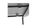 Tabouret snack mi-hauteur BABYLOS MINI gris avec pieds en métal noir