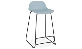 BS02140BUBL 5420072058672 Tabouret snack mi-hauteur BABYLOS MINI bleu avec pieds en métal noir