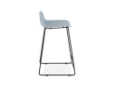 Tabouret snack mi-hauteur BABYLOS MINI bleu avec pieds en métal noir