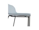 Tabouret snack mi-hauteur BABYLOS MINI bleu avec pieds en métal noir