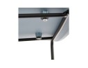 Tabouret snack mi-hauteur BABYLOS MINI bleu avec pieds en métal noir
