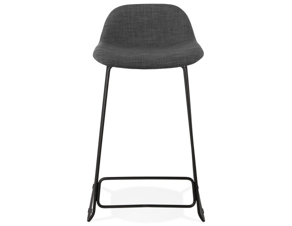 Tabouret snack mi-hauteur MOSKOW MINI noir style industriel avec pieds en métal noir