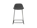 Tabouret snack mi-hauteur MOSKOW MINI noir style industriel avec pieds en métal noir