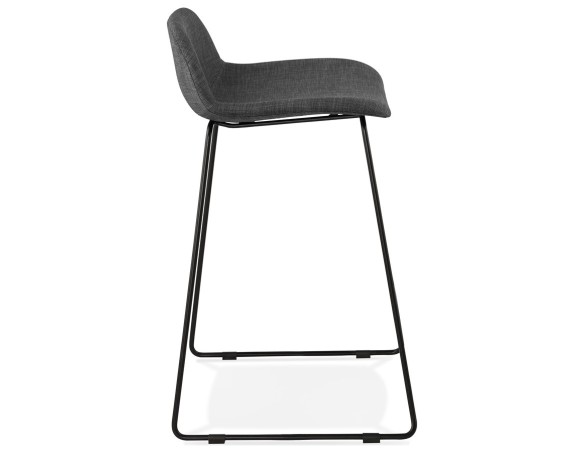 Tabouret snack mi-hauteur MOSKOW MINI noir style industriel avec pieds en métal noir