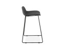 Tabouret snack mi-hauteur MOSKOW MINI noir style industriel avec pieds en métal noir