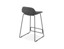 Tabouret snack mi-hauteur MOSKOW MINI noir style industriel avec pieds en métal noir