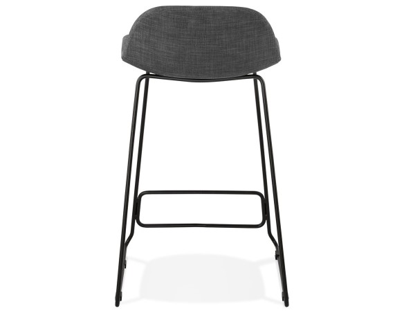 Tabouret snack mi-hauteur MOSKOW MINI noir style industriel avec pieds en métal noir