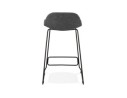 Tabouret snack mi-hauteur MOSKOW MINI noir style industriel avec pieds en métal noir
