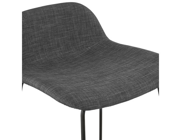 Tabouret snack mi-hauteur MOSKOW MINI noir style industriel avec pieds en métal noir