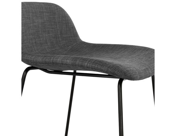 Tabouret snack mi-hauteur MOSKOW MINI noir style industriel avec pieds en métal noir