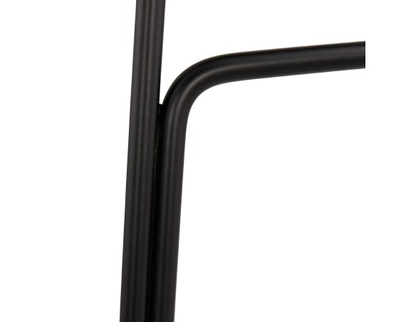 Tabouret snack mi-hauteur MOSKOW MINI noir style industriel avec pieds en métal noir