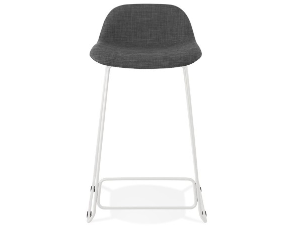 Tabouret snack mi-hauteur MOSKOW MINI avec pieds en métal blanc
