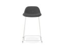 Tabouret snack mi-hauteur MOSKOW MINI avec pieds en métal blanc