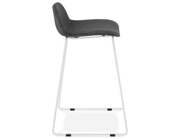 Tabouret snack mi-hauteur MOSKOW MINI avec pieds en métal blanc