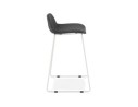 Tabouret snack mi-hauteur MOSKOW MINI avec pieds en métal blanc