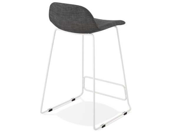 Tabouret snack mi-hauteur MOSKOW MINI avec pieds en métal blanc