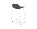 Tabouret snack mi-hauteur MOSKOW MINI avec pieds en métal blanc