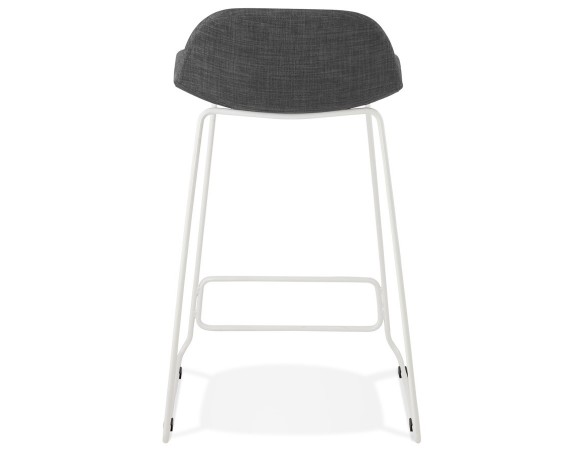 Tabouret snack mi-hauteur MOSKOW MINI avec pieds en métal blanc