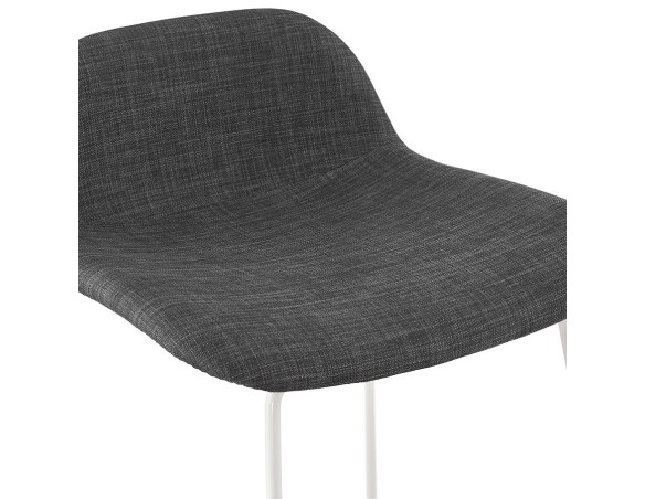 Tabouret snack mi-hauteur MOSKOW MINI avec pieds en métal blanc