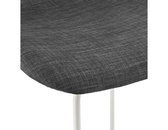 Tabouret snack mi-hauteur MOSKOW MINI avec pieds en métal blanc