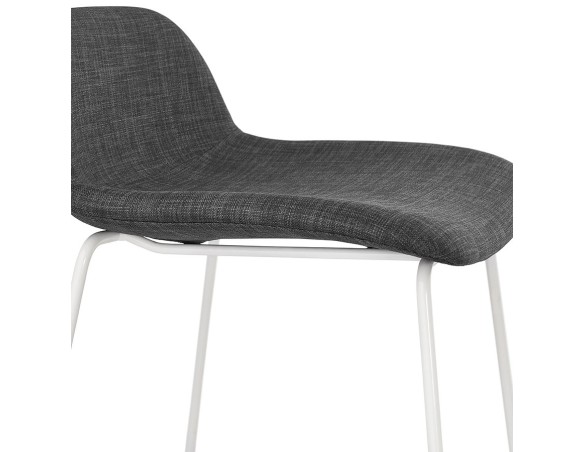 Tabouret snack mi-hauteur MOSKOW MINI avec pieds en métal blanc