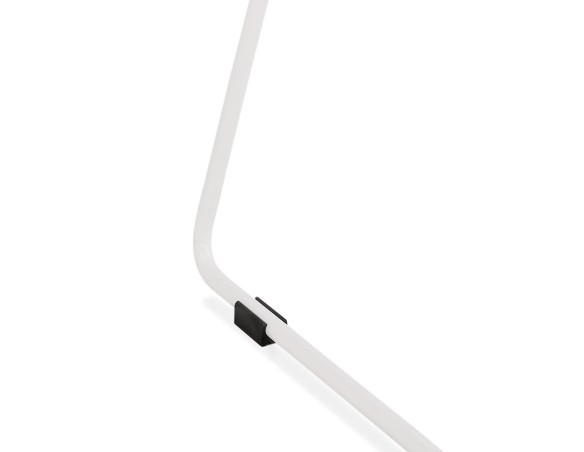 Tabouret snack mi-hauteur MOSKOW MINI avec pieds en métal blanc