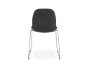Chaise design DISTRIKT en tissu gris foncé avec pieds en métal chromé