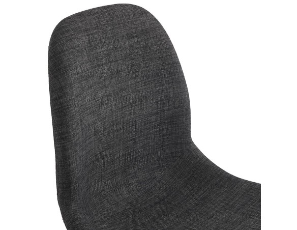 Chaise design DISTRIKT en tissu gris foncé avec pieds en métal chromé