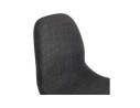 Chaise design DISTRIKT en tissu gris foncé avec pieds en métal chromé