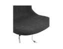 Chaise design DISTRIKT en tissu gris foncé avec pieds en métal chromé