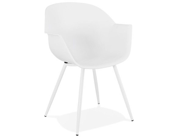 AC02170WH 5420072063461 Chaise à accoudoirs KELLY blanche design