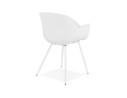 Chaise à accoudoirs KELLY blanche design