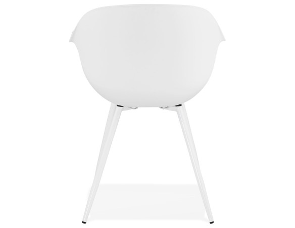 Chaise à accoudoirs KELLY blanche design