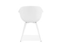 Chaise à accoudoirs KELLY blanche design