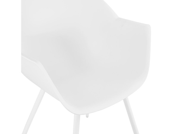 Chaise à accoudoirs KELLY blanche design
