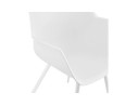 Chaise à accoudoirs KELLY blanche design