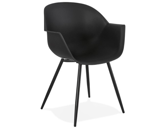 AC02180BL 5420072063485 Chaise à accoudoirs KELLY noire design