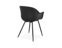 Chaise à accoudoirs KELLY noire design