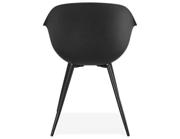 Chaise à accoudoirs KELLY noire design