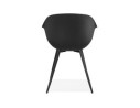 Chaise à accoudoirs KELLY noire design