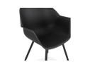 Chaise à accoudoirs KELLY noire design
