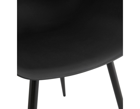Chaise à accoudoirs KELLY noire design