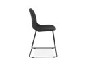 Chaise design DISTRIKT en tissu gris foncé avec pieds en métal noir