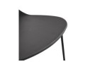 Chaise design NUMERIK noire avec pieds en métal noir